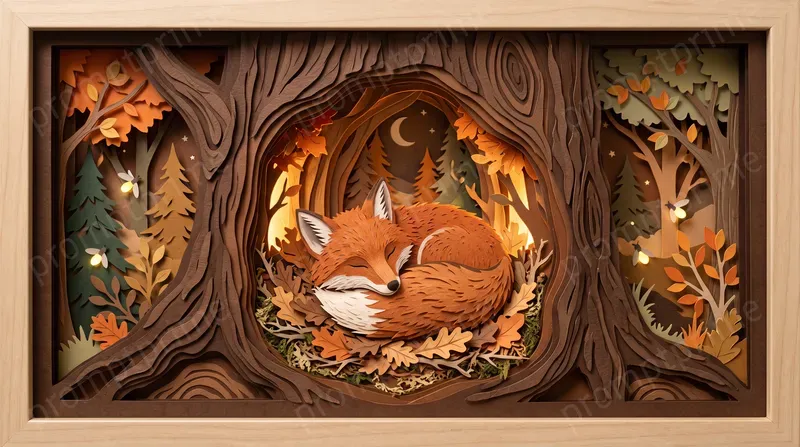 3D Layered Papercraft Dioramas