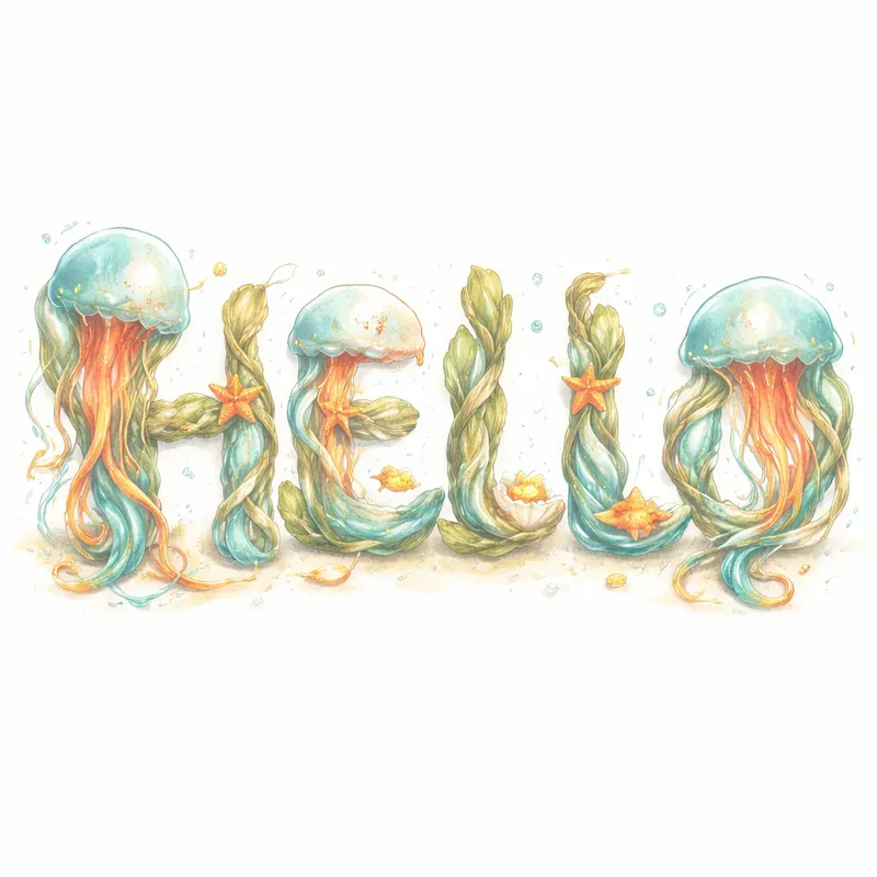 Tidal Treasure Typography Art