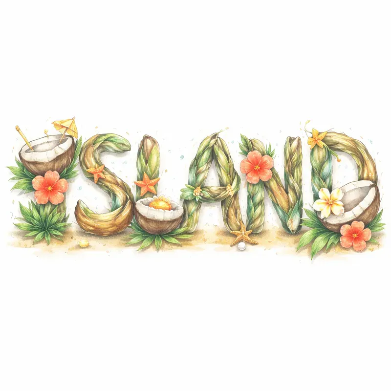 Tidal Treasure Typography Art