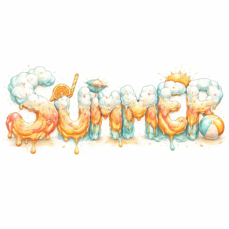 Tidal Treasure Typography Art