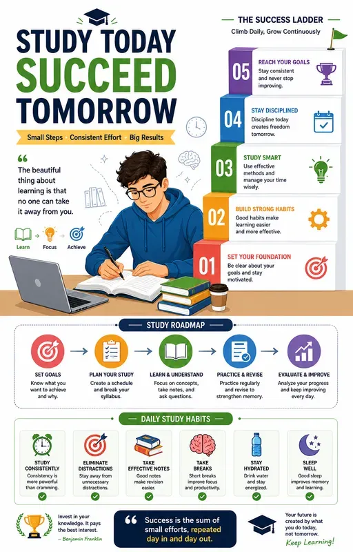 Motivational Success Ladder Infographics