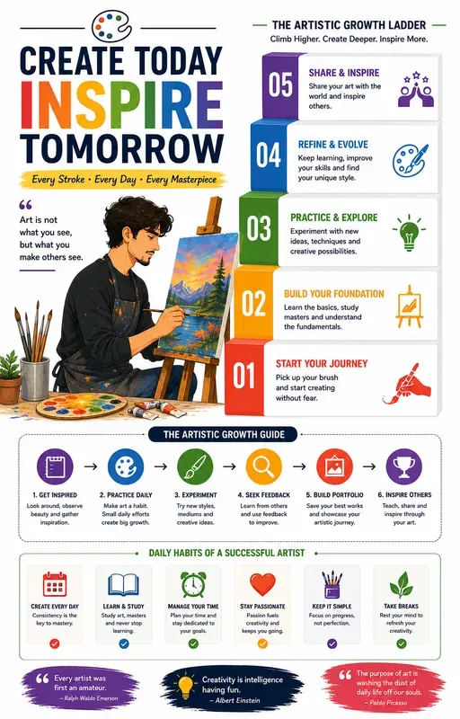 Motivational Success Ladder Infographics