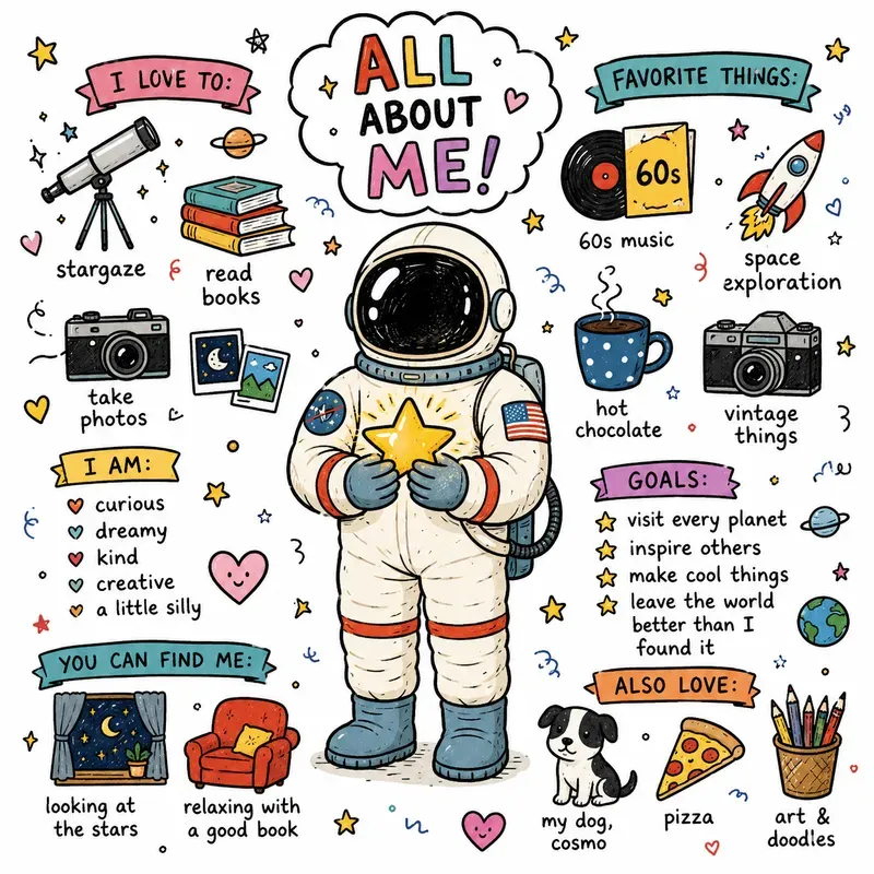 Doodle Infographic Bios