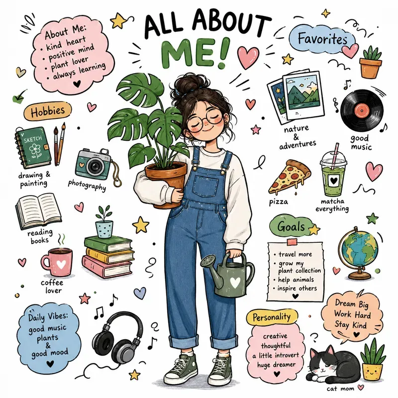 Doodle Infographic Bios