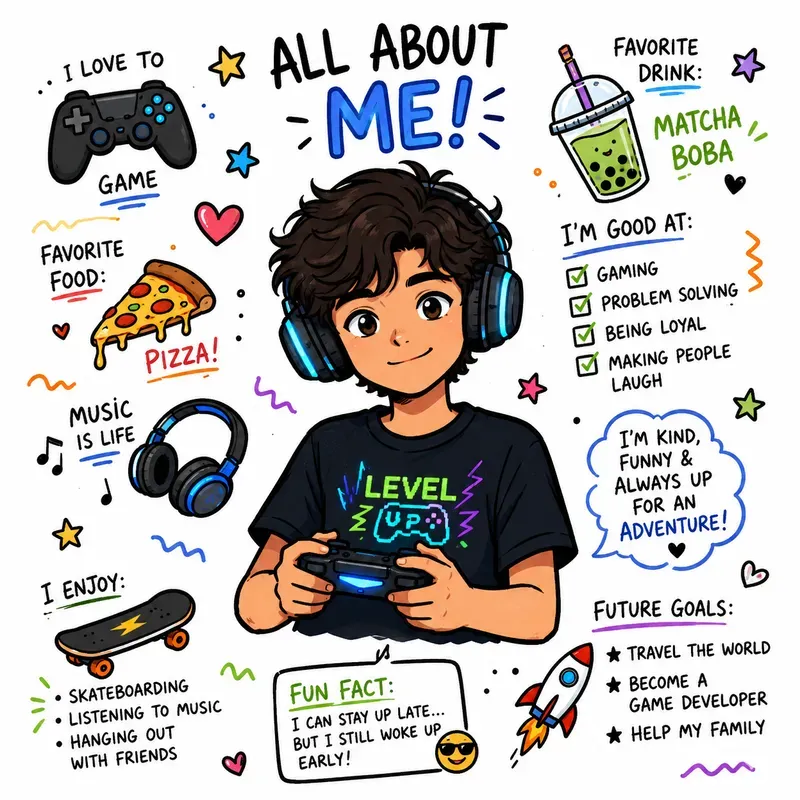 Doodle Infographic Bios