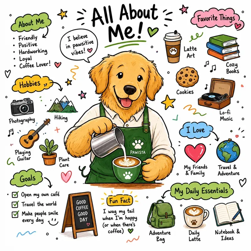 Doodle Infographic Bios