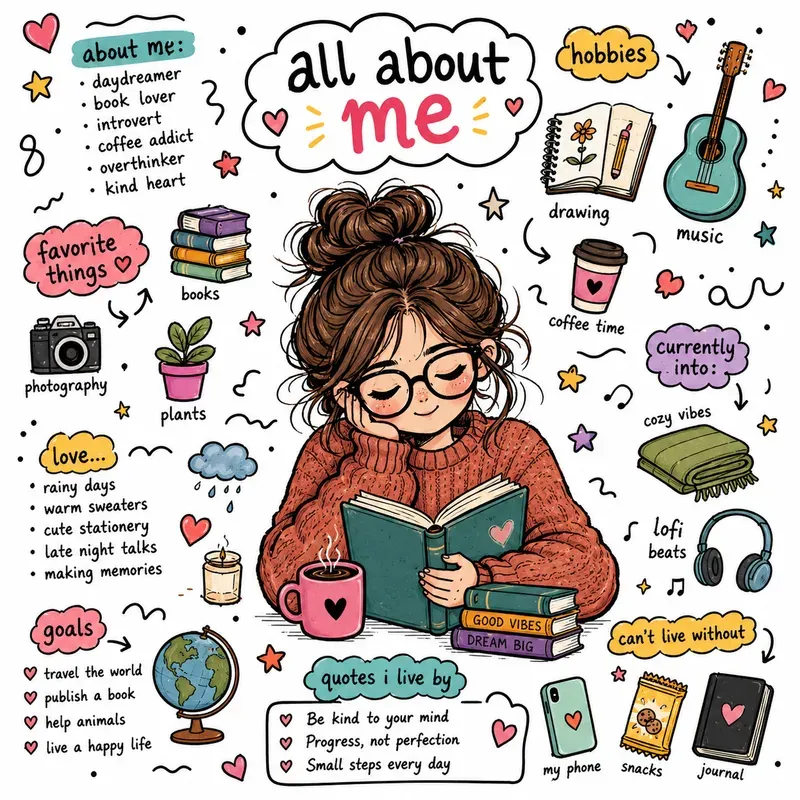 Doodle Infographic Bios