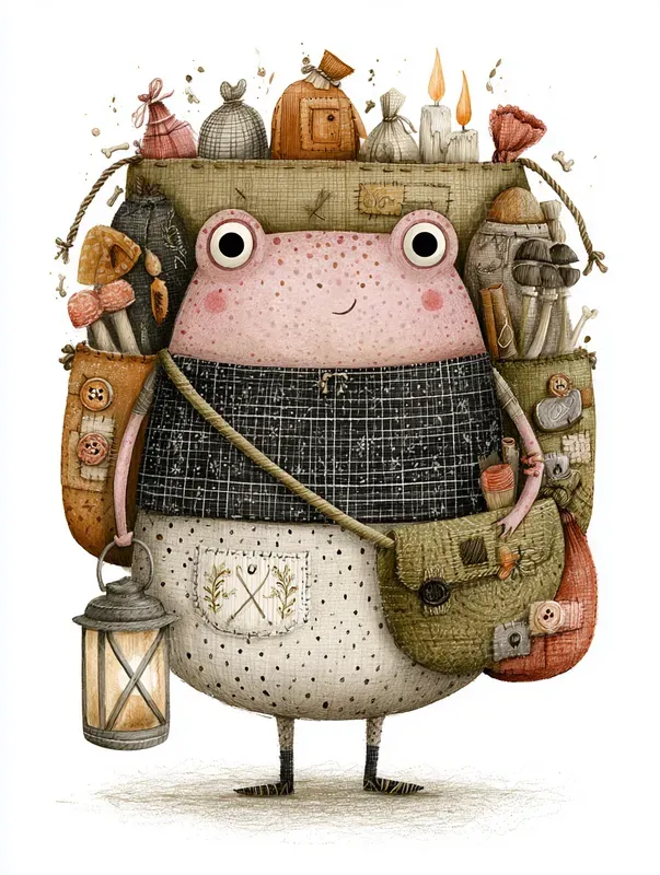 Dark Cute Folk Horror Illustrations
