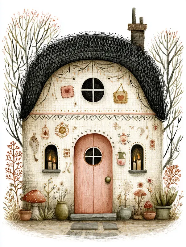Dark Cute Folk Horror Illustrations