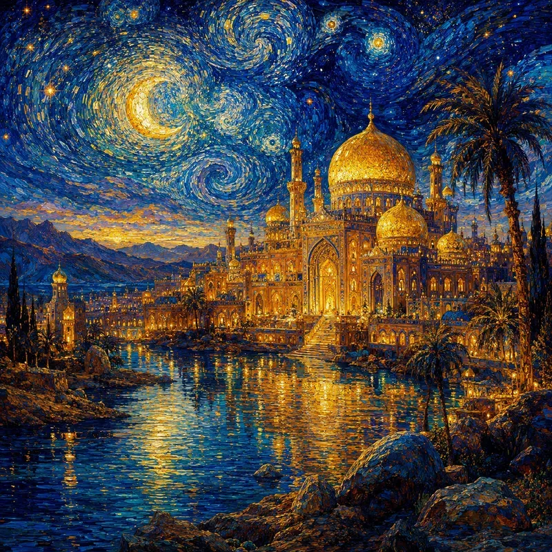 Van Gogh Dreams Over Londons Night Glows