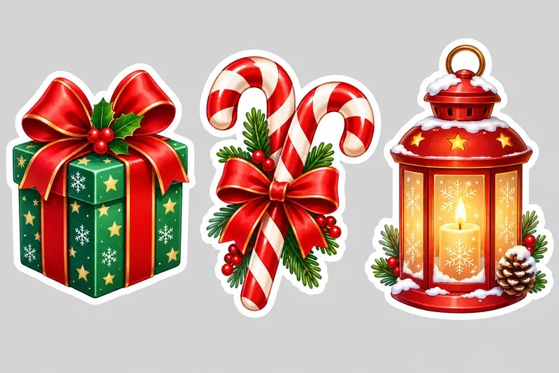 Kawaii Yuletide Diecut Graphics