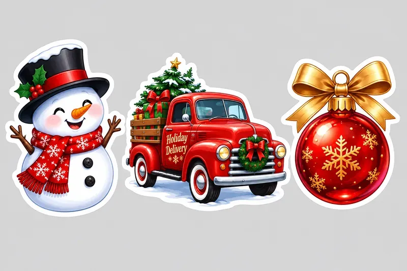 Kawaii Yuletide Diecut Graphics