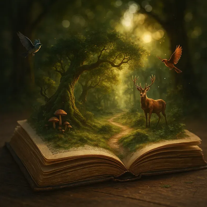 Worlds Rising From Open Pages