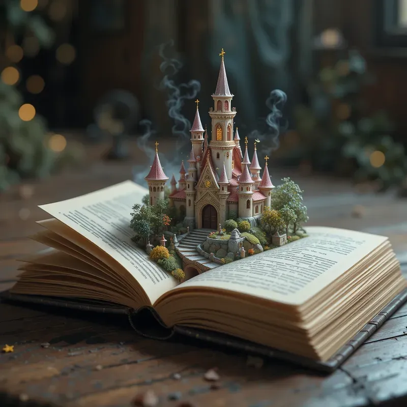 Worlds Rising From Open Pages