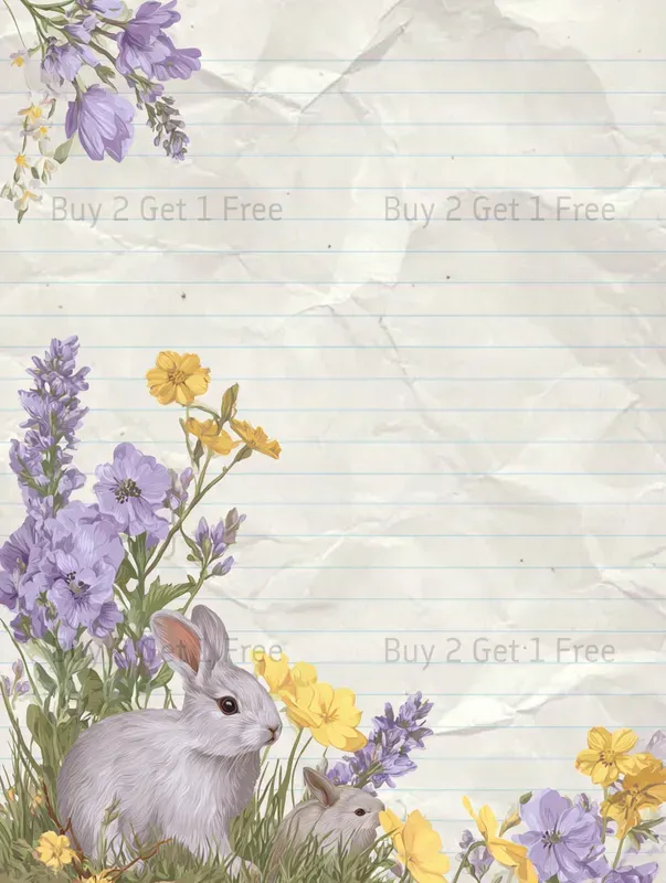 Lavender Cottagecore Plain Papers