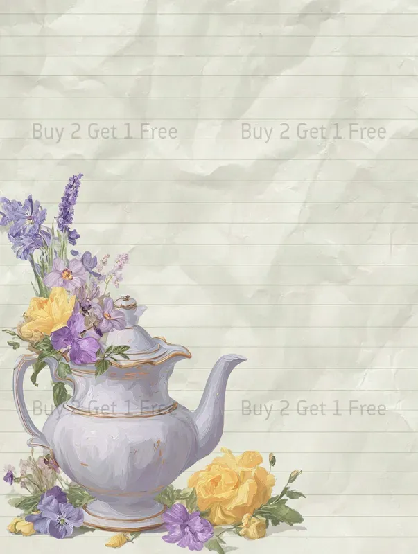 Lavender Cottagecore Plain Papers