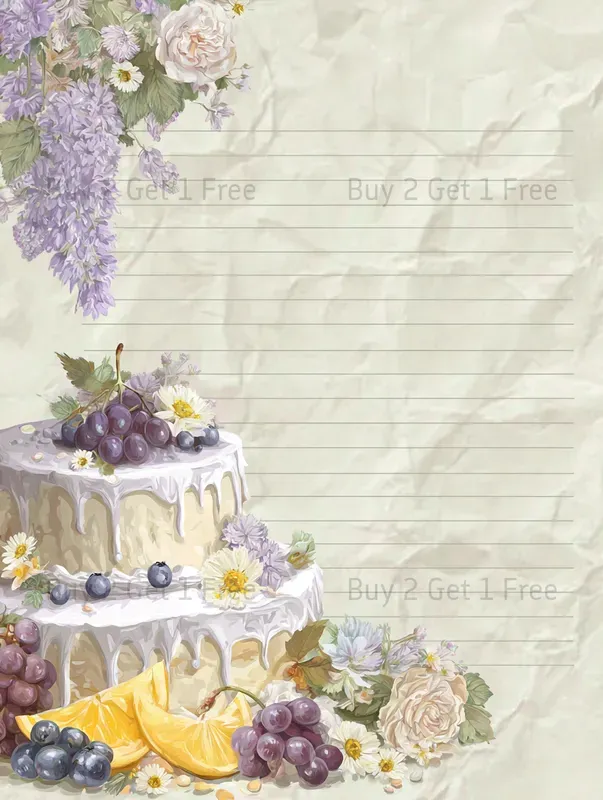 Lavender Cottagecore Plain Papers