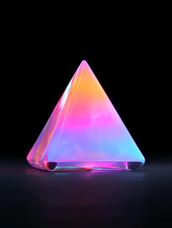 Iridescent Neon Vaporwave 3D Art