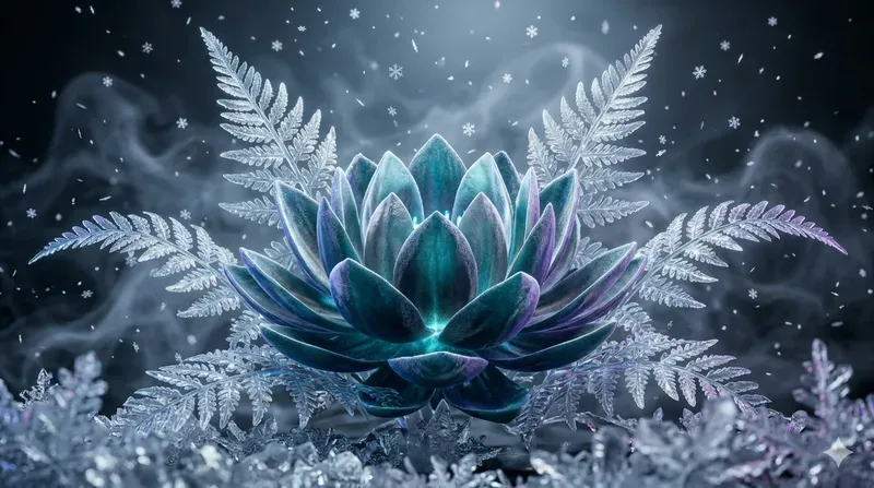 Winter Flora Meditation Wallpaper Art