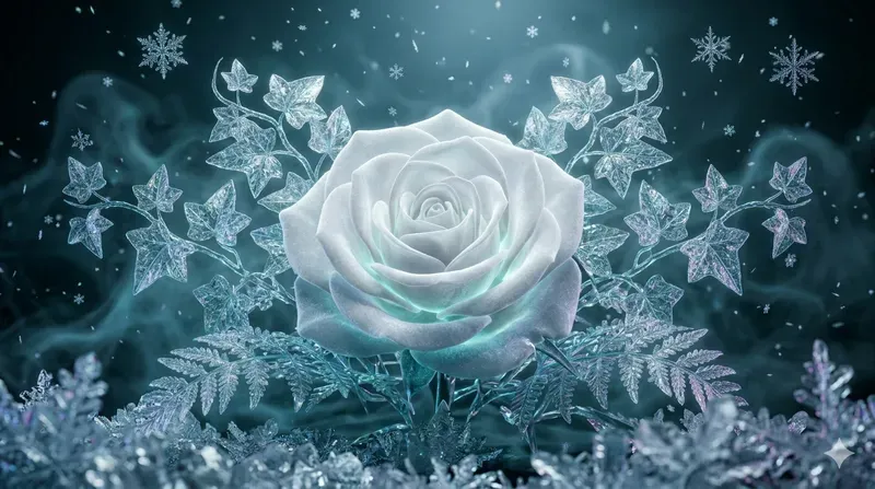 Winter Flora Meditation Wallpaper Art