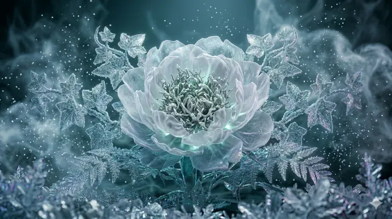 Winter Flora Meditation Wallpaper Art