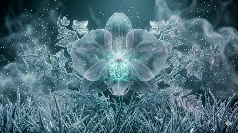 Winter Flora Meditation Wallpaper Art