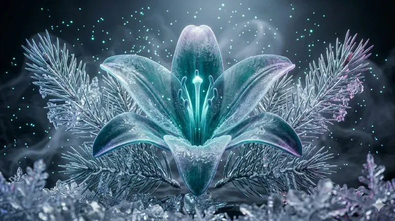 Winter Flora Meditation Wallpaper Art