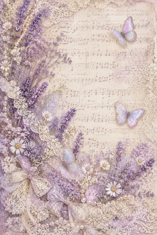 Pastel Floral Sheet Music Junk Journals