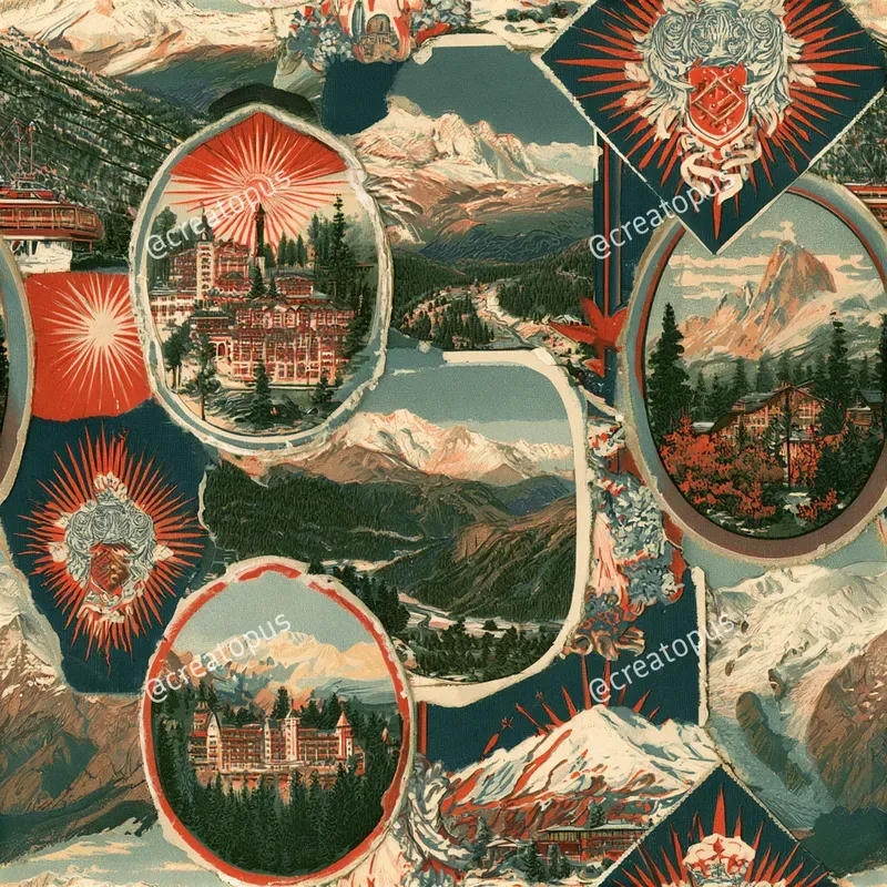 Vintage Travel Sticker Patterns