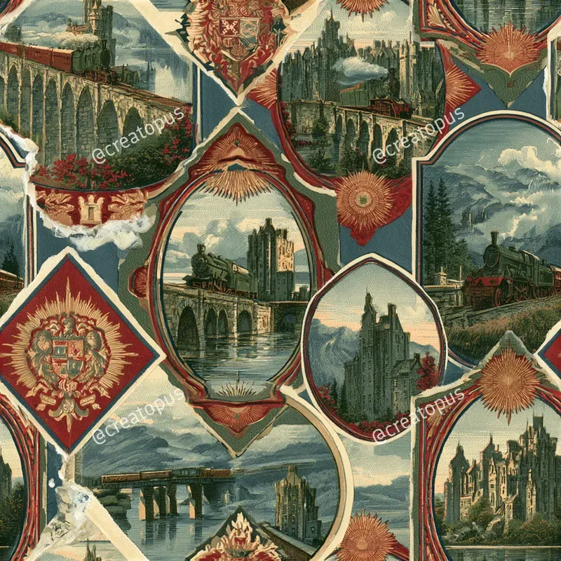 Vintage Travel Sticker Patterns
