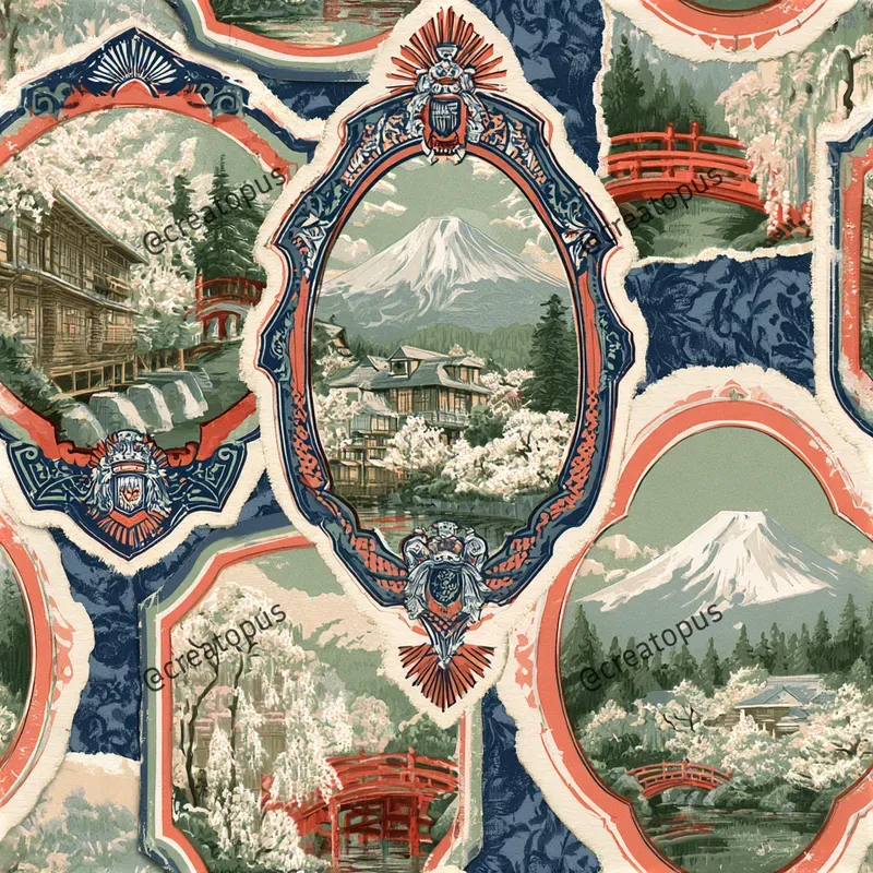Vintage Travel Sticker Patterns