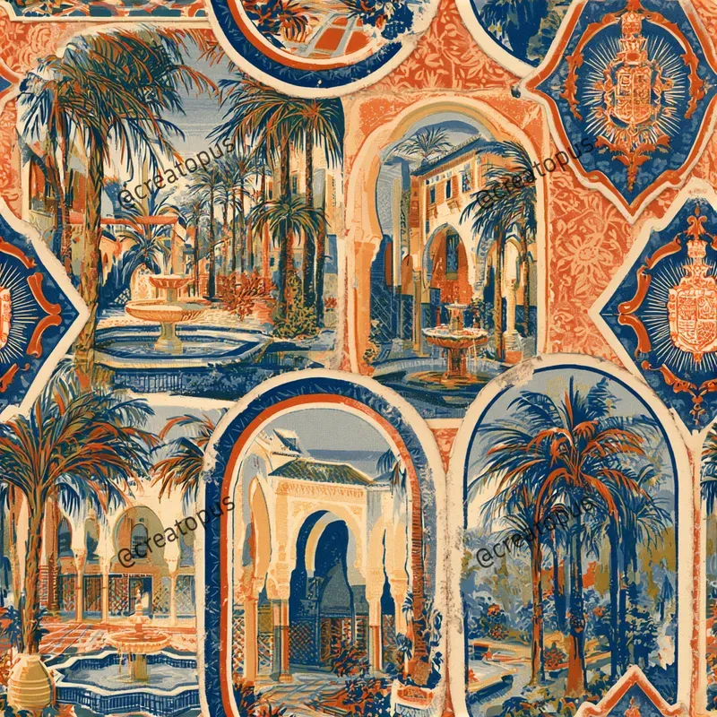 Vintage Travel Sticker Patterns