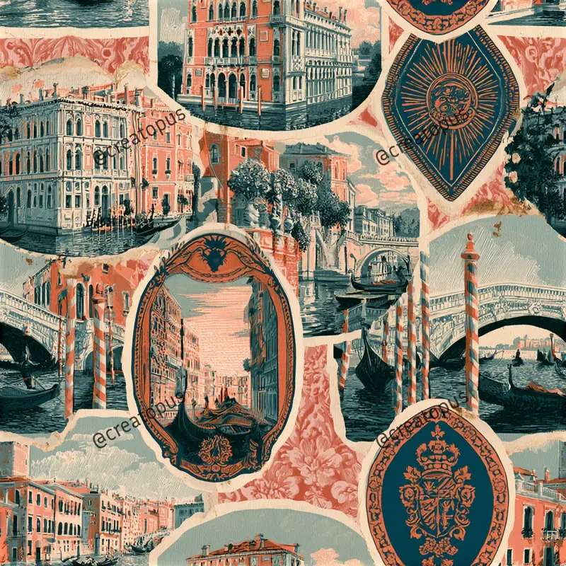 Vintage Travel Sticker Patterns