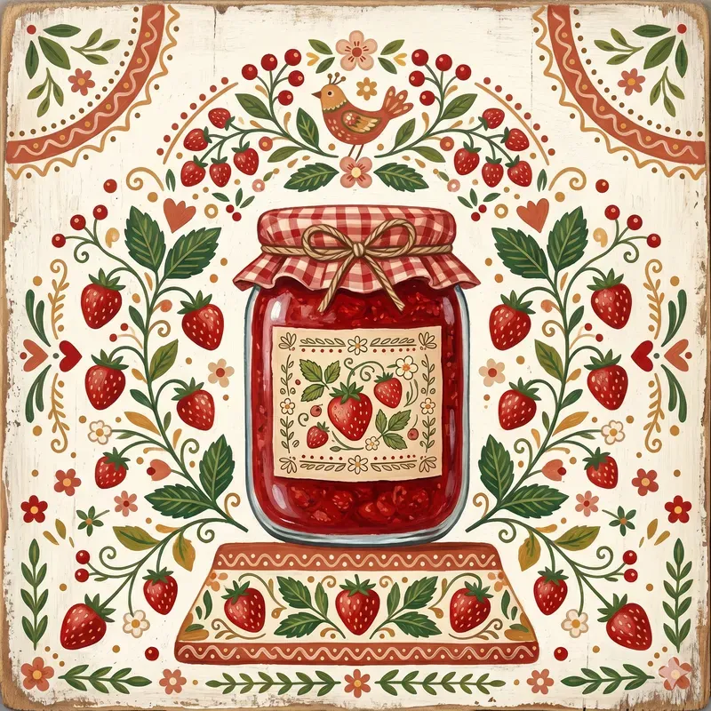 Naive Folk Art Product Labels