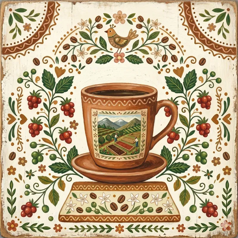 Naive Folk Art Product Labels