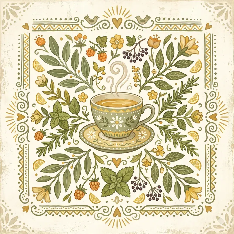 Naive Folk Art Product Labels