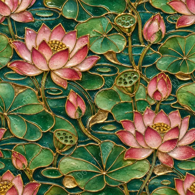 Cloisonne Enamel Seamless Tiles