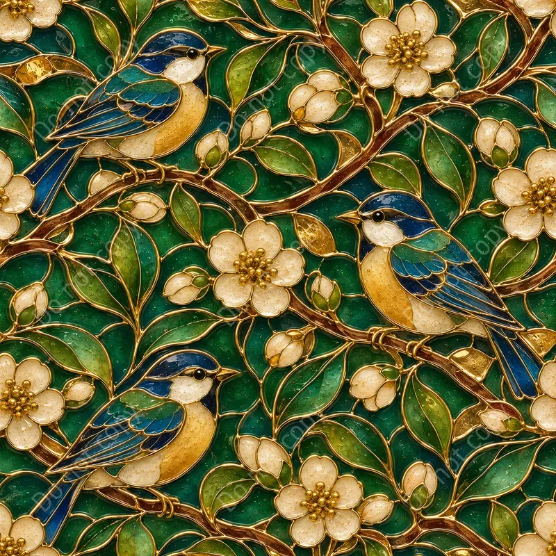 Cloisonne Enamel Seamless Tiles