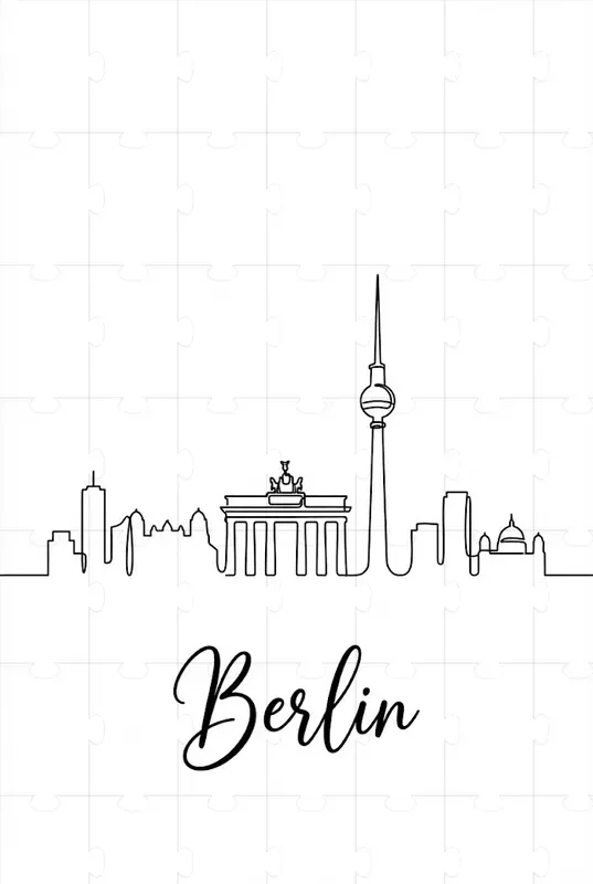 Minimalistic Line City Skylines