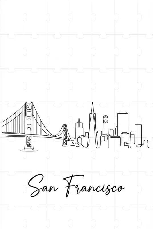 Minimalistic Line City Skylines