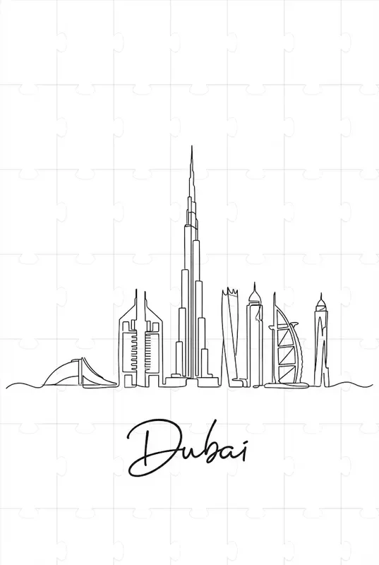 Minimalistic Line City Skylines