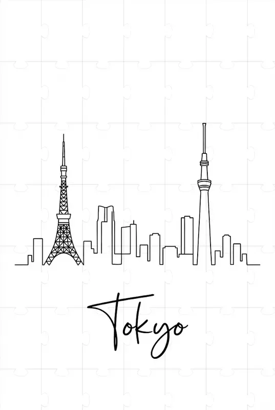 Minimalistic Line City Skylines