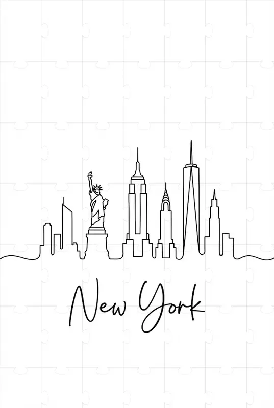 Minimalistic Line City Skylines