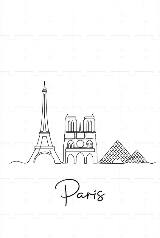 Minimalistic Line City Skylines