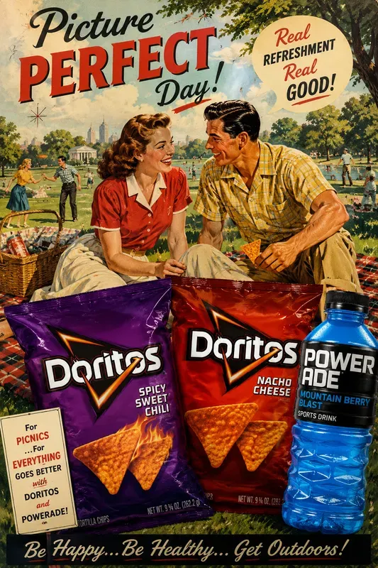 Vintage 1950s Collage Advertisements