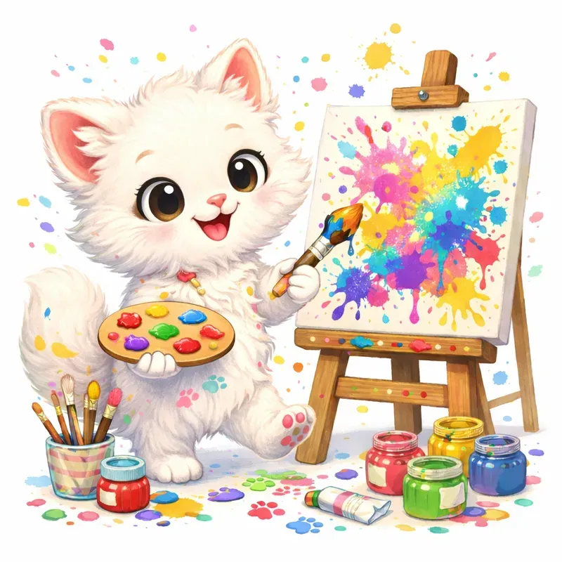 Cute Whimsical Painter Characters