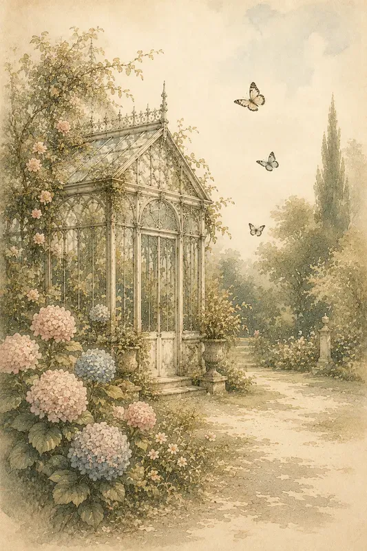 Victorian Conservatory Butterfly Art
