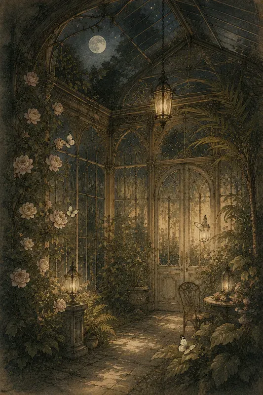 Victorian Conservatory Butterfly Art