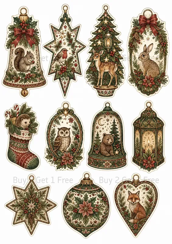 Western Folk Art Fussy Cut Ephemera