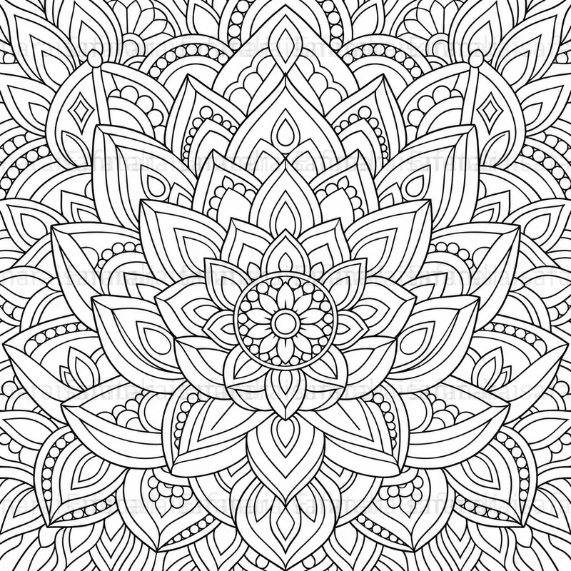 3D Mandala Coloring Page Coloring Books